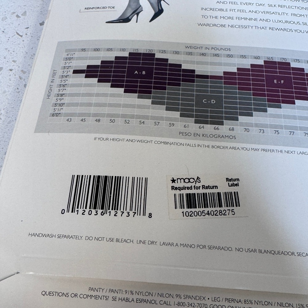 Hanes Silk Reflections 5pk Silky‎ Sheer Pantyhose Town Taupe Size CD Style 716 - Picture 5 of 7
